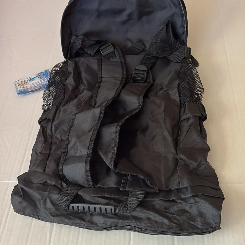 USS Midway backpack in a pouch, collectors item, black,many compartments, unisex